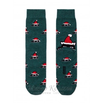 DIWARI Новогодние носки с пушистой нитью «Xmas cat» - 524